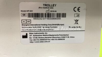 Edan SE-1200 Express ECG Machine on Stand with 10 Lead ECG Leads (Powers Up) *S/N 159671* - 5