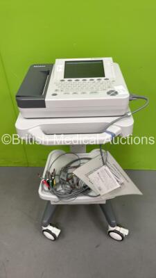 Edan SE-1200 Express ECG Machine on Stand with 10 Lead ECG Leads (Powers Up) *S/N 193484*