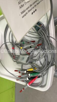 Edan SE-1200 Express ECG Machine on Stand with 10 Lead ECG Leads (Powers Up) *S/N 193484* - 3