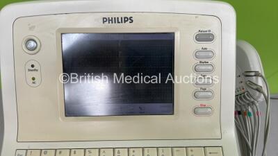 Philips PageWriter Trim II ECG Machine on Stand with with 10 Lead ECG Leads (Powers Up) *S/N 113831* - 2