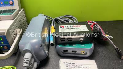 Mixed Lot Including 1 x Irvine Biomedical IBI-1500T11 Cardiac Ablation Generator with Various Connection Cables (Powers Up) 1 x St Jude EnSite Velocity Module and 1 x Ablation Frontiers ECG Interface Box *SN 13883872, 13879073, 381730002, 697800001* - 3