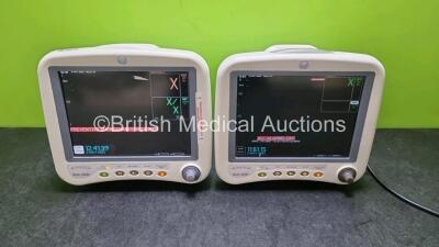 2 x GE Dash 4000 Patient Monitors Including ECG, NBP, CO2, BP 1/3, BP2/4, SpO2 and Temp/Co Options (Both Power Up) *gl*