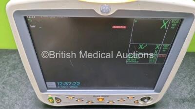 GE Dash 5000 Patient Monitor Including ECG, CO2, SpO2, NBP, BP 1/3, BP 2/4 and Temp/CO Options (Powers Up, Dial Broken - See Photo) *gl* - 2