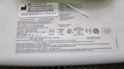 GE Dash 5000 Patient Monitor Including ECG, CO2, SpO2, NBP, BP 1/3, BP 2/4 and Temp/CO Options (Powers Up, Dial Broken - See Photo) *gl* - 4