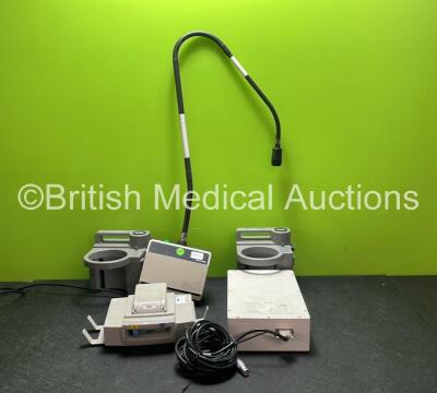 Mixed Lot Including 2 x DeVilbiss Suction Units (1 Powers Up, 1 No Power) 1 x Welch Allyn 48624 Light (Powers Up) 1 x Medrad MR Monitoring System Power Supply