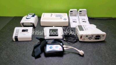 Mixed Lot Including 1 x Seca CT8000i ECG Machine (Powers Up) 1 x Medisense Precision PCx, 1 x Olympus MAJ-1259 Footswitch, 2 x i-STAT Rechargers / Downloaders, 1 x i-STAT Printer, 1 x Masimo Rad-8 Signal Extraction Pulse Oximeter and 1 x Nevro Trial Stim