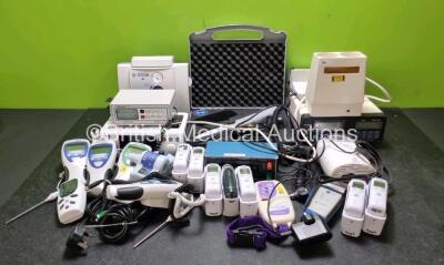 Mixed Lot Including 1 x Covidien Nellcor Bedside SpO2 Monitor, 1 x Teledyne Electrical Technologies Oxygen Meter. 1 x Atmos Suction Pump, 1 x Ohmeda Biox 3700e Pulse Oximeter, 1 x Heine EN100-1 Ophthalmoscope, 1 x Sonawarm Diagnostic Sonar Unit, 4 x Welch