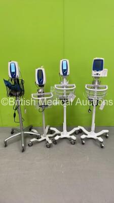 3 x Welch Allyn SPOT Vital Signs Monitors on Stands and 1 x Welch Allyn SPOT LXi Vital Signs Monitor on Stand (All Power Up) *S/N 011279 / 016305 / 013272 / 012715*