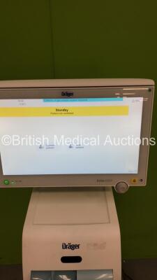 Drager Evita V800 Acute Care System Software Version 01.05.01 - Display Operating Time 2 Hours - Ventilation Unit Running Hours 1 with Hoses (Powers Up) *S/N ASPA-0159* **Mfd 2021* - 5