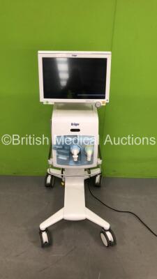 Drager Evita Infinity V500 Acute Care System with Hoses (Powers Up to Boot Screen and Resets) *S/N ASKC-0041*