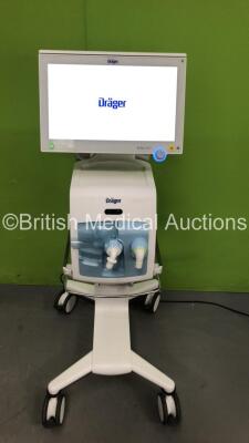 Drager Evita V800 Acute Care System Software Version 01.05.01 - Display Operating Time 1 Hour - Ventilation Unit Running 1 Hour with Hoses (Powers Up) *S/N ASPA-0155* **Mfd 2021* - 2