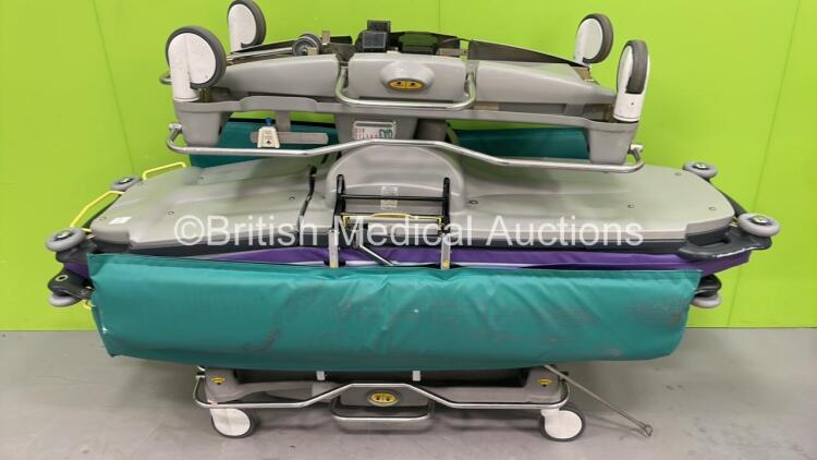 3 x Anetic Aid QA3 Hydraulic Patient Examination Couches (Hydraulics Tested Working with Some Damage to 1 x Couch - See Photo)