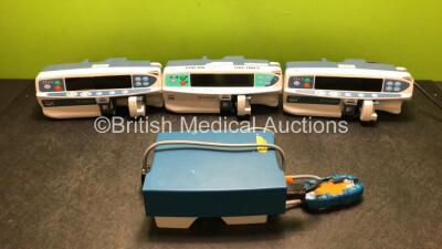 Mixed Lot Including 2 x CareFusion Alaris GH Plus Syringe Pumps, 1 x CareFusion Alaris PK Syringe Pump (No Power) and 1 x enFlow Controller Model 121