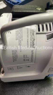 Mixed Lot Including 1 x Fisher & Paykel REF PT101UK Airvo 2 Humidifier, 1 x Fisher & Paykel REF MR850AEK Respiratory Humidifier Unit, 1 x Nellcor N-20 Handheld Pulse Oximeter with SpO2 Connection Lead, and 1 x Nellcor N-550 Pulse Oximeter (All Power Up) * - 5