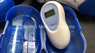 Large Quantity of Covidien Genius 3 Tympanic Thermometers and Omron Gentle Temp 510 Thermometers in Cases - 3