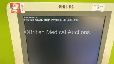 Philips HD7 XE Flat Screen Ultrasound Scanner *S/N CI51100329* **Mfd 05/2010** with 2 x Transducers / Probes (C5-2 and C8-4v) (Powers Up - HDD REMOVED) ***IR059*** - 5