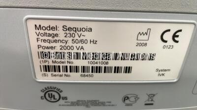 Siemens Acuson Sequoia C512 Ultrasound Scanner Model No 10041008 *S/N 68450* **Mfd 2008** (Powers Up with System Error 30 - HDD REMOVED) - 9