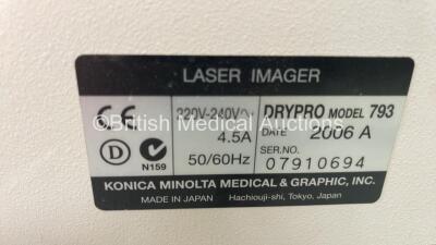 Konica Minolta Drypro Model 793 CR Reader (Powers Up) *S/N 07910694* - 4