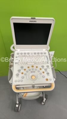 Philips CX50 Flat Screen Ultrasound Scanner Ref 989605384711 SVC HW B.1 *S/N SG51304756* **Mfd 2013** with 1 x Transducer / Probe (S5) on Philips CX Cart (No Power - Damaged / Cracked Trims - See Pictures) ***IR999*** - 7