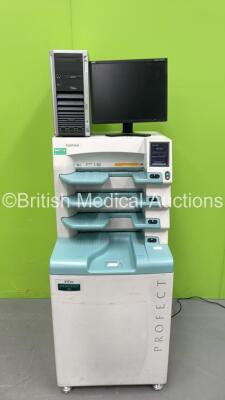 Fujifilm FCR Profect CS CR Reader Model CR-IR 363 Version (Powers Up) *S/N 76423811* with PC and Monitor (HDD REMOVED) ***IR052***