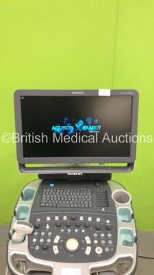 Siemens Acuson X700 Flat Screen Ultrasound Scanner Model No 10658844 *S/N 350205* **Mfd 2014** Software Version 2.0.04 with 1 x Transducer / Probe (6C2) (Powers Up) ***IR802*** - 9