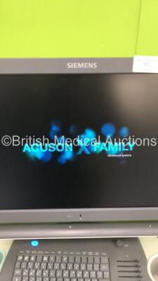 Siemens Acuson X700 Flat Screen Ultrasound Scanner Model No 10658844 *S/N 350205* **Mfd 2014** Software Version 2.0.04 with 1 x Transducer / Probe (6C2) (Powers Up) ***IR802*** - 10