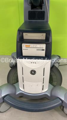 GE Logiq S8 with XDclear Flat Screen Ultrasound Scanner Ref 5669845 *S/N 500171SU2* **Mfd 06/2016** Software Version R3 Software Revision 1.6 with Sony UP-D898MD Digital Graphic Printer (Powers Up with Missing Dials - See Photos) ***IR032*** - 3