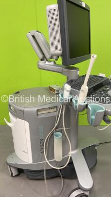 Siemens Acuson S2000 Ultrasound Scanner Model No 10041461 *S/N 200954* **Mfd 02/2009** with 4 x Transducers / Probes (2 x 14L5, EC9-4 and 4C1) (Powers Up - HDD REMOVED) - 5