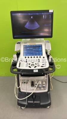 GE Vivid E95 Flat Screen Ultrasound Scanner Ref #1 GC000220 / #2 H45581DA Application SW Version 204 System SW Version 204.15.3 with 4 x Transducer/Probes (6S-D *Mfd 2016-10* / 4V-D *Refurbished 2015* / M5Sc-D *Mfd 2021-04* and Pencil Probe) * SN AU01548