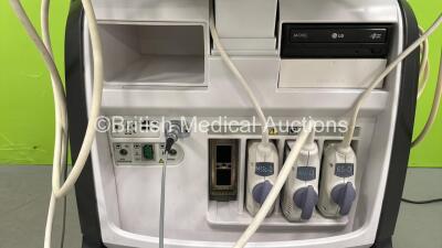 GE Vivid E95 Flat Screen Ultrasound Scanner Ref #1 GC000220 / #2 H45581DA Application SW Version 204 System SW Version 204.15.3 with 4 x Transducer/Probes (6S-D *Mfd 2016-10* / 4V-D *Refurbished 2015* / M5Sc-D *Mfd 2021-04* and Pencil Probe) * SN AU01548 - 4