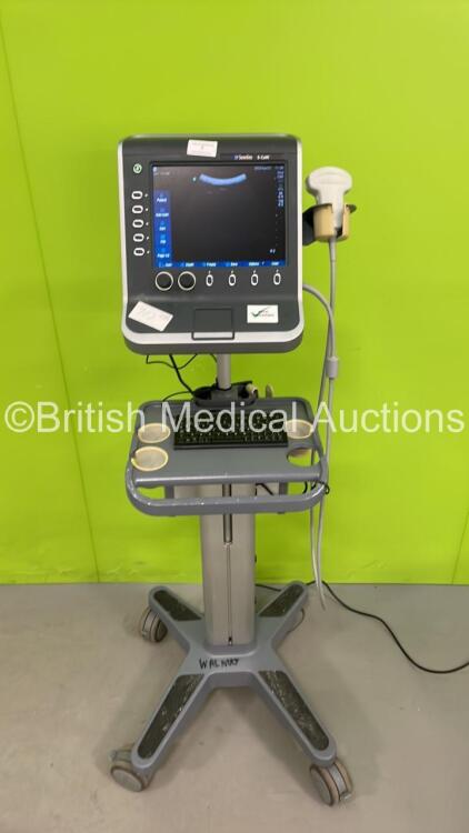 SonoSite S-Cath Ultrasound Scanner Ref. P09417-37 Boot Version 52.80.103.006 Arm Version 52.80.103.019 *Mfd 04-2010* with 1 x Transducer / Probe (SonoSite C60x/5-2 MHz Ref. P07680-21 *Mfd 2010-04) on SonoSite S Series Stand (Powers Up) *SN 03J5LF*