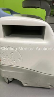 GE Vivid 7 Ultrasound Scanner *S/N 5330V7* **Mfd 01/2004** with 4 x Transducers / Probes (M5S-D Ref GE-3MIX *Mfd 2009* / 3S *Mfd 01/2007* / 8C *Mfd 2013* and 8C *Mfd 2010*) (Powers Up - HDD Removed) - 10