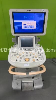 Philips iU22 Flat Screen Ultrasound Scanner on G.1 Cart Software Version 6.3.3.145 (Powers Up With 110 Volt Charge and 3 Pin Plug- Stock Power Supply Used) **Mfd 2013** *SN B0MHTW*