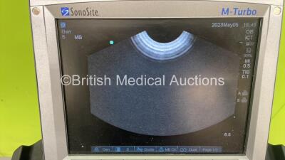 SonoSite M-Turbo Portable Ultrasound Scanner Ref P17000-11 *S/N WK2WQK* **Mfd 01/2015** Boot Version 51.80.110.011 ARM Version 51.80.110.011 with 2 x Transducers / Probes (ICTx/8-5 MHz Ref P07960-22 *Mfd 2014* and C60x/5-2 MHz Ref P07680-30 *Mfd 2014*) an - 3