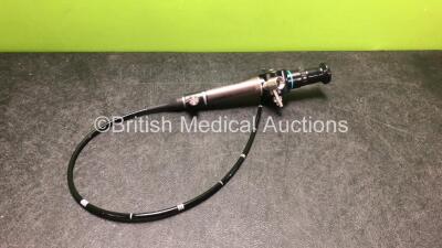 Olympus LF TP Laryngoscope - Engineer's Report : Optical System - 4 Broken Fibres, Light Transmission - No Fault Found, Angulation - Strained, Insertion Tube - Crush Marks, Leak Check- No Fault Found *GL*