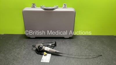 Karl Storz 11102 CM Video Pharyngoscope in Carry Case - Engineer's Report : Optical System - Unable to Check, Angulation - No Fault Found, Insertion Tube - No Fault Found, Light Transmission - Unable To Check *SN74658*