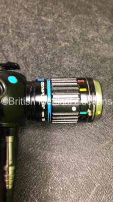 Olympus BF-10 Bronchoscope in Case - Engineer's Report : Optical System - 1 Broken Fiber, Angulation - No Fault Found, Insertion Tube - Badly Kinked, Light Transmission - No Fault Found, Channels - No Fault Found, Leak Check - No Fault Found *2300179* - 3