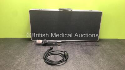 Pentax FNL-10RBS Pharyngoscope with 1 x Light Source Cable in Case - Engineer's Report : Optical System - No Fault Found, Angulation - No Fault Found, Insertion Tube - Crush Mark, Light Transmission - No Fault Found, Leak Check - No Fault Found *H115838*