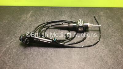 Olympus CYF-240 Video Cystoscope in Case - Engineer's Report : Optical System - No Fault Found, Angulation - Not Reaching Specification, To Be Adjusted, Insertion Tube - Bending Section Rubber Split, Tube Worn, Light Transmission - No Fault Found, Channel - 2