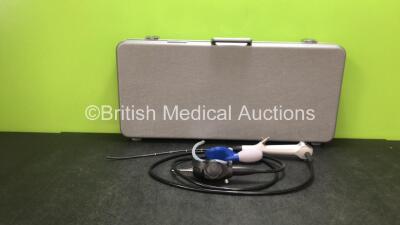 Karl Storz 11272VN Video Cystoscope with Leak Tester in Case - Engineer's Report : Optical System - Unable to Check, Angulation - No Fault Found, Insertion Tube - Kinked, Light Transmission - No Fault Found, Channels - No Fault Found, Leak Check - No Faul