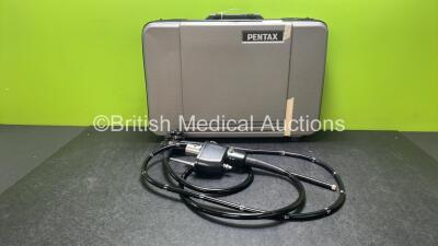 Pentax EC-3885LK Video Colonoscope in Case - Engineer's Report : Optical System - No Fault Found, Angulation - No Fault Found, Insertion Tube - No Fault Found, Light Transmission - No Fault Found, Channels - No Fault Found, Leak Check - No Fault Found *A