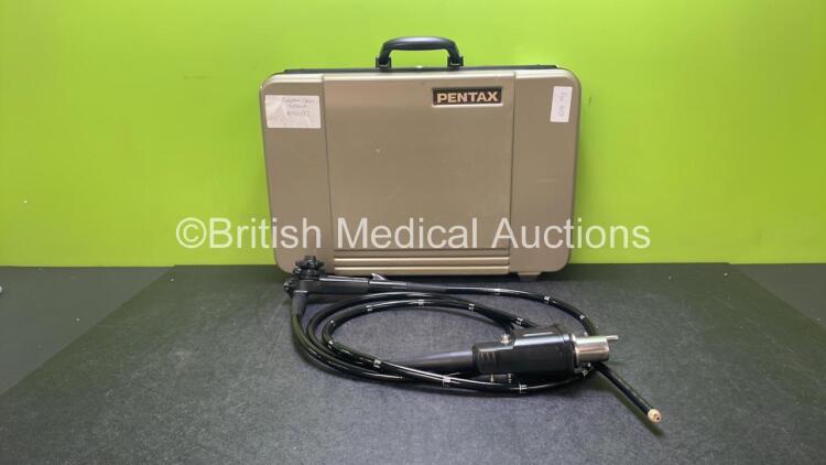 Pentax EC-3885LK Video Colonoscope in Case - Engineer's Report : Optical System - No Fault Found, Angulation - No Fault Found, Insertion Tube - No Fault Found, Light Transmission - No Fault Found, Channels - No Fault Found, Leak Check - No Fault Found *A