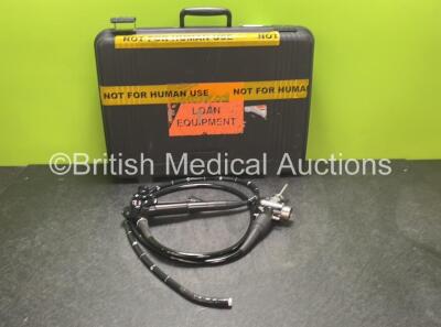 Olympus GIF 2T240 Video Gastroscope in Carry Case - Engineer's Report : Optical System - No Fault Found, Light Transmission - No Fault Found, Angulation - Bending Section Strained, Insertion Tube - No Fault Found, Leak Check- Leak on Down Angulation, *Mf