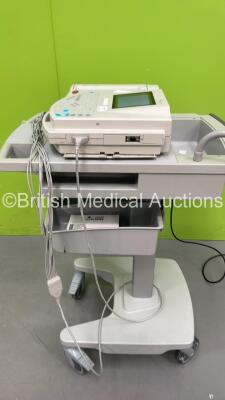 GE MAC 1200ST ECG Machine on Stand with 10 Lead ECG Leads (Powers Up) *S/N 200140012* - 3