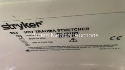 2 x Stryker Big Wheel Patient Trolleys with Mattresses (Hydraulics Tested Working) - 6