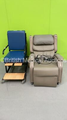 1 x Manual Patient Transport Chair and 1 x Electric Patient Chair with Controller (No Power)