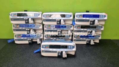 10 x Carefusion Alaris Plus GH Syringe Pumps (All Power Up - 1 x with Alarm - See Pictures) *S/N 131527576 / / 135129518 / 2000041963 / 135127620 / 135168808 / 200004112 / 200014070 / 200014072 / 135097549 / 135134973*