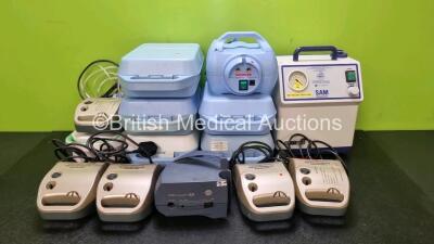 Mixed Lot Including Respironics Inspiration Elite Pumps, 1 x Pari TurboBoy SX Pump, 1 x Medix TurboNeb 2 Unit, 5 x Medix Nebulisers and SAM Medical Suction Unit *S/N 015206 / 003123 / 015309 / 013846 / 2W17H00704 / 006744 / M2006286020 / 023812 / AC400413