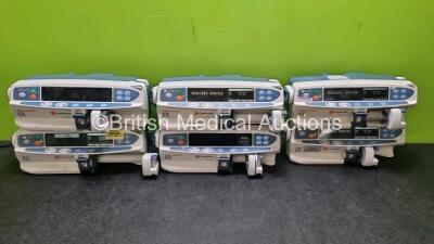 6 x Carefusion Alaris CC Syringe Pumps (4 x Power Up) *SN 135032416 / 800307620 / 135039951 / 800308262 / 135011008 / 135039904*