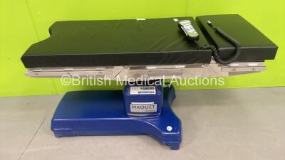 Maquet Alphastar Electric Operating Table Model 1132.11A2 with Cushions and Controller (Powers Up - Incomplete)